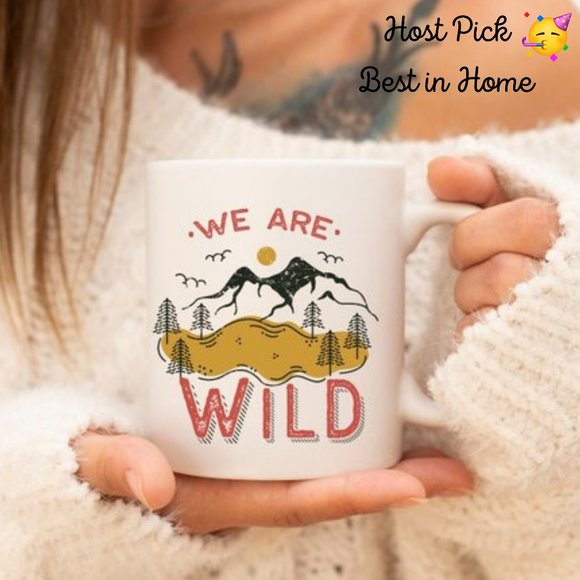 Hand Crafted Other - We are Wild Boho Mountains Mug, Nature, Camping